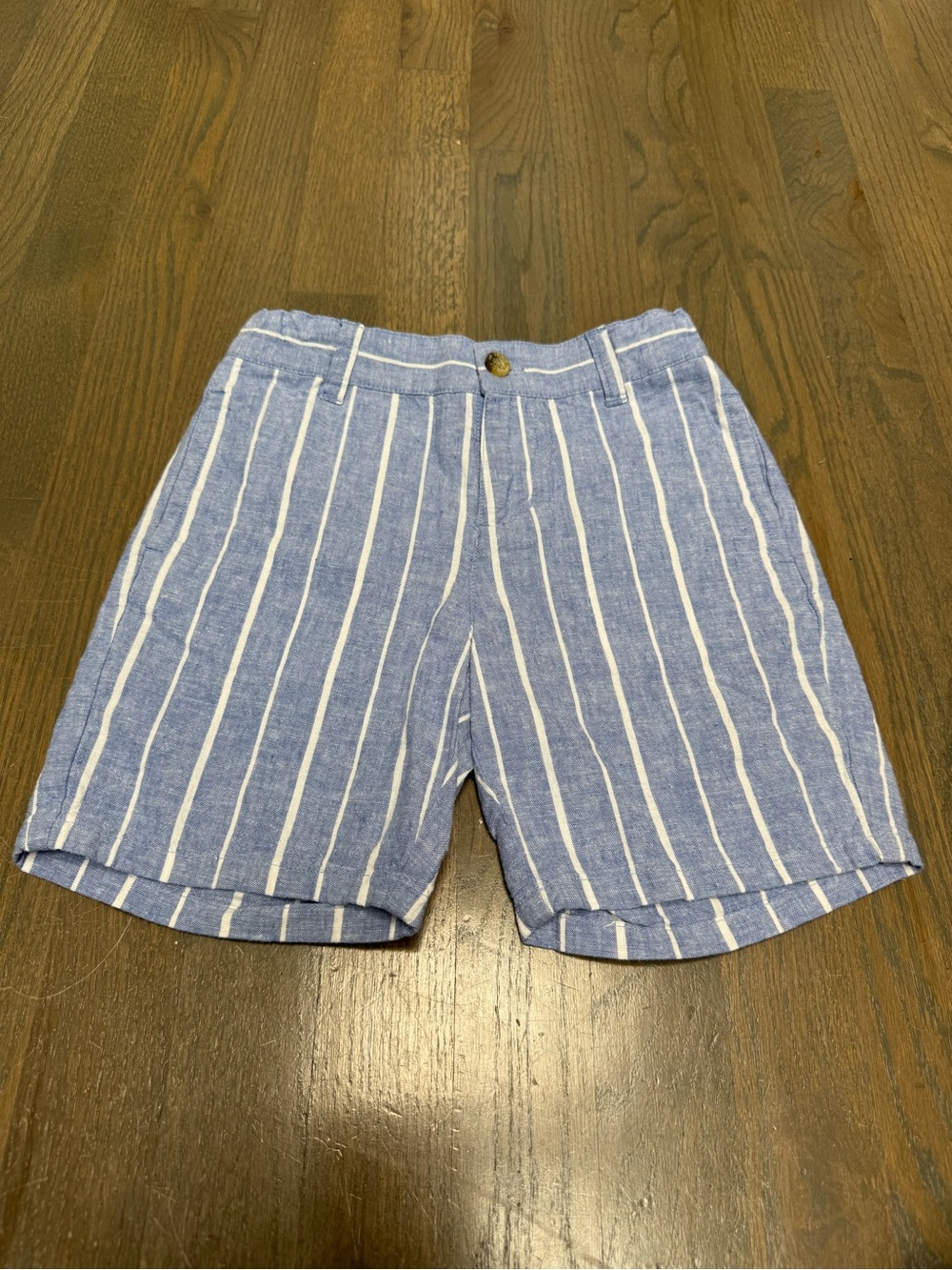 Janie and Jack Blue and White Striped Shorts